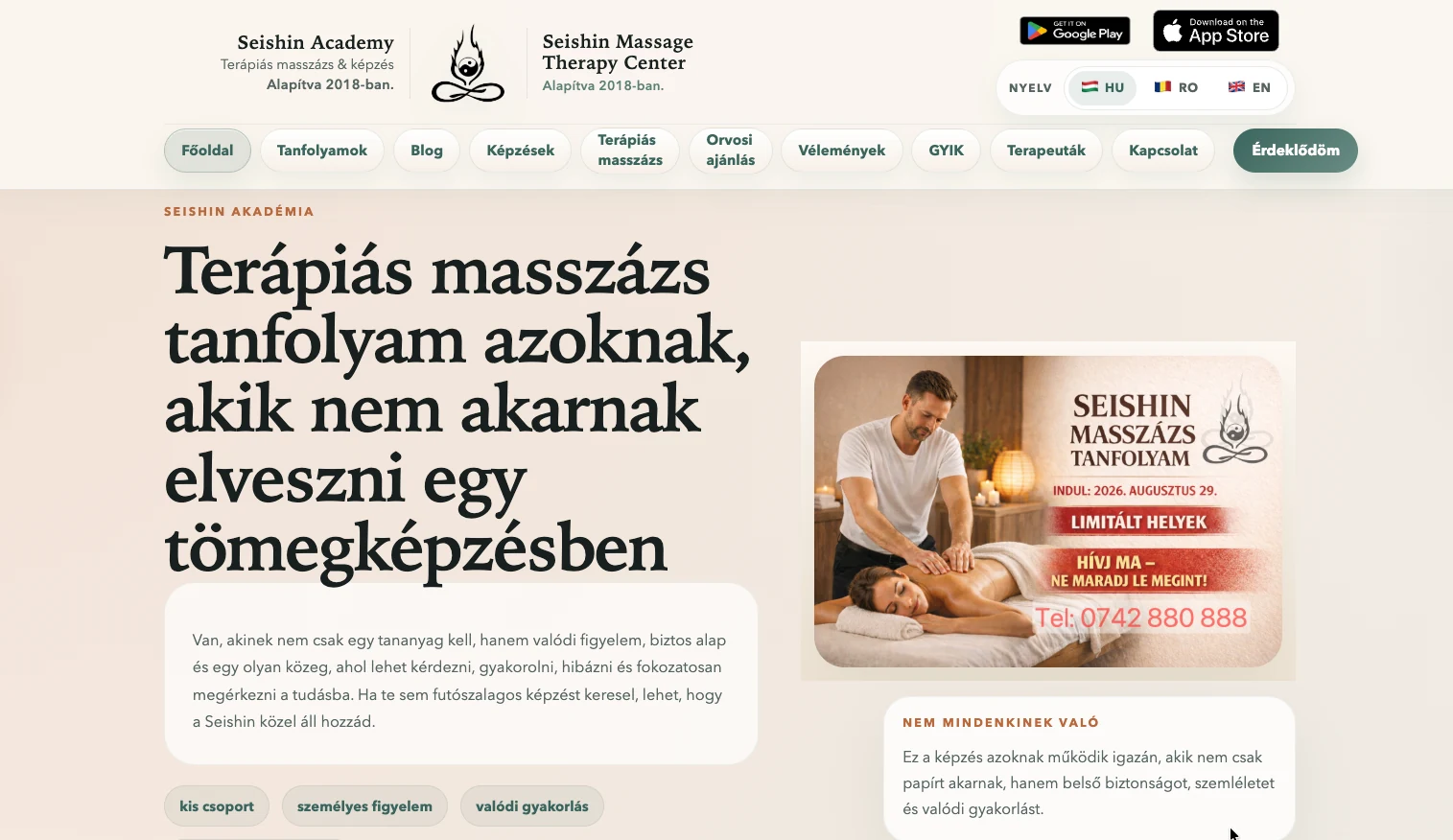 Seishin Academy zárt tanulói rendszer